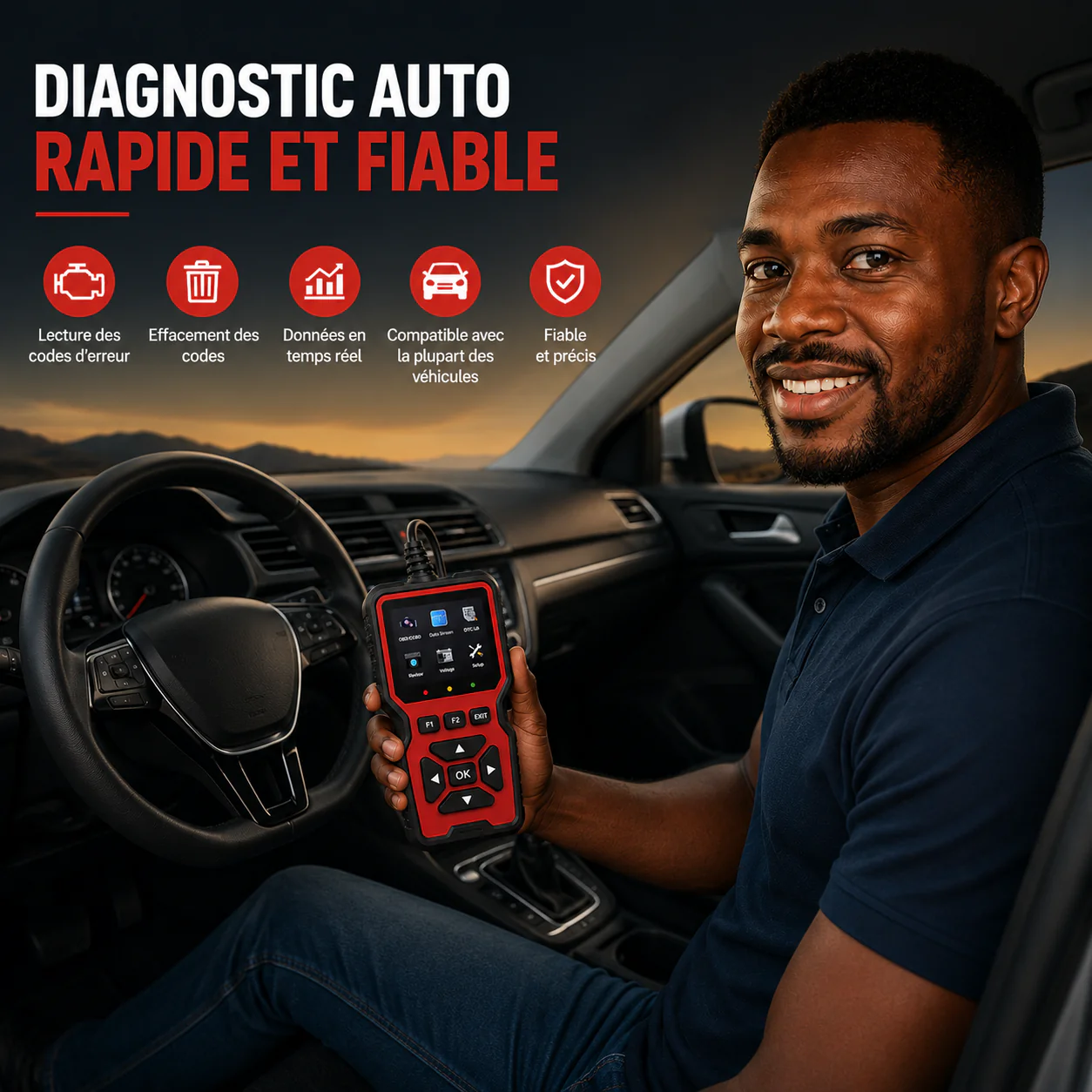 Diagnostic auto rapide et fiable : le scanner V519 en main